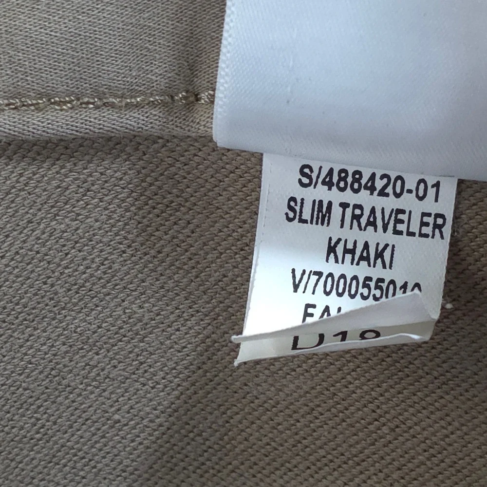 Banana‎ Republic Traveler Pants Mens 33x32 Slim Fit Stretch Khaki Classic Modern